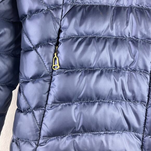 Ralph Lauren Sport Women 4 Duck Down Puffer Jacker Blue Quilt Buckle Collar Prep - Picture 2 of 13